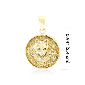 Wonderful Wolf Solid Gold Pendant GPD5475 - Jewelry